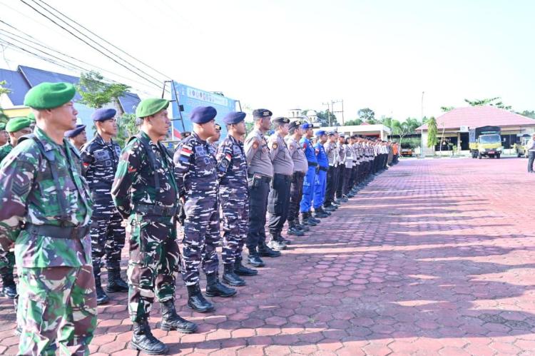 Siap Amankan Idul Fitri, Polres Bengkalis Gelar Apel Pasukan Operasi Ketupat Lancang Kuning 2026
